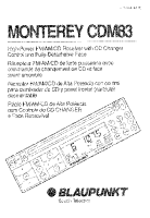 Blaupunkt Monterey-CDM-83 - Owners Manual